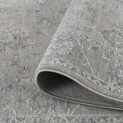 8' X 10' Cream Southwestern Power Loom Stain Resistant Area Rug