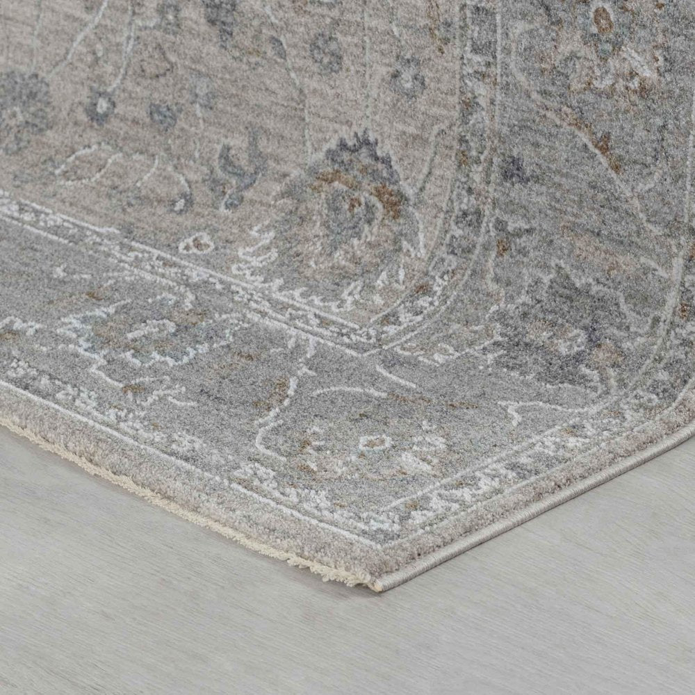 8' X 10' Cream Southwestern Power Loom Stain Resistant Area Rug