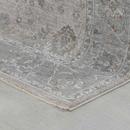 8' X 10' Cream Southwestern Power Loom Stain Resistant Area Rug