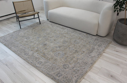 5' X 8' Gold Southwestern Power Loom Stain Resistant Area Rug