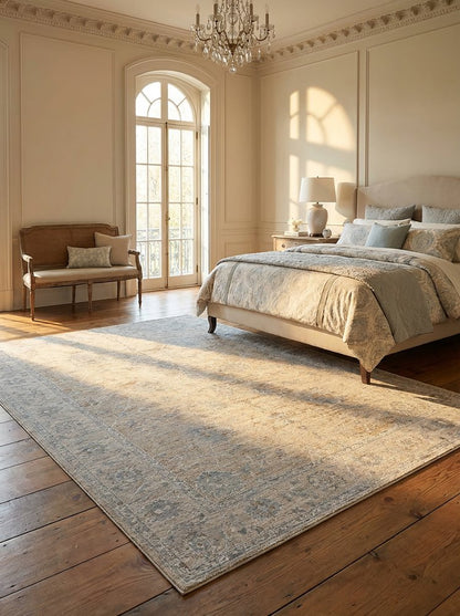 8' X 10' Gold Southwestern Power Loom Stain Resistant Area Rug