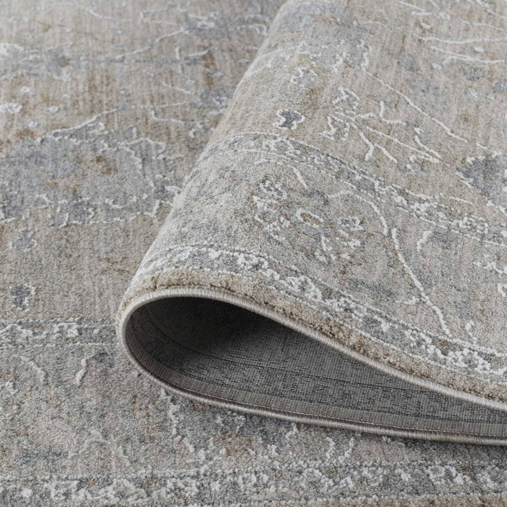 8' X 10' Gold Southwestern Power Loom Stain Resistant Area Rug