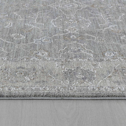 9' X 12' Blue Gray Southwestern Floral Stain Resistant Area Rug