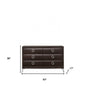 63" Merlot Solid and Manufactured Wood Six Drawer Double Dresser