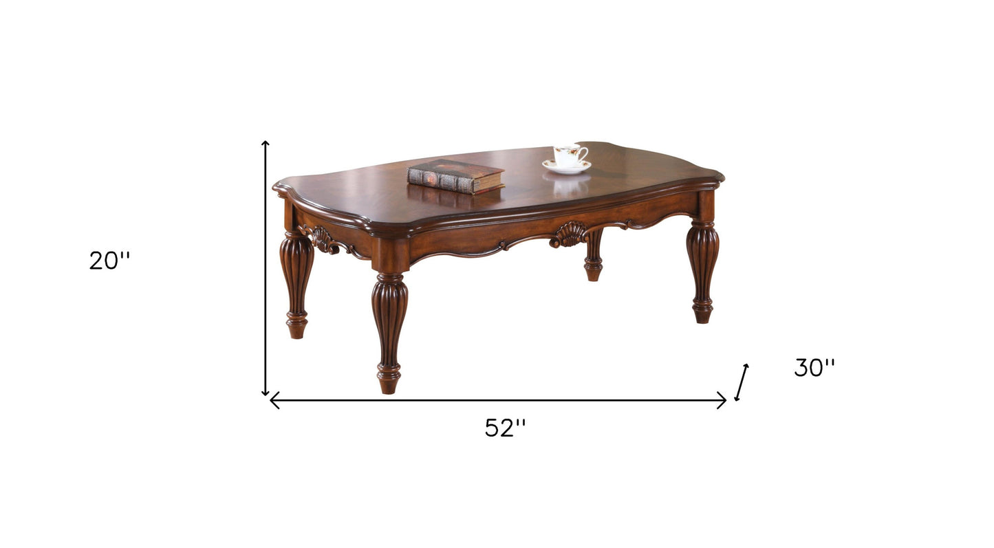 52" Brown Coffee Table