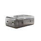 52" Silver Aluminum Solid Coffee Table With Drawer