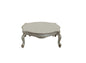 54" Pearl Wood And Polyresin Coffee Table