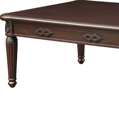 59" Espresso Solid Wood Coffee Table