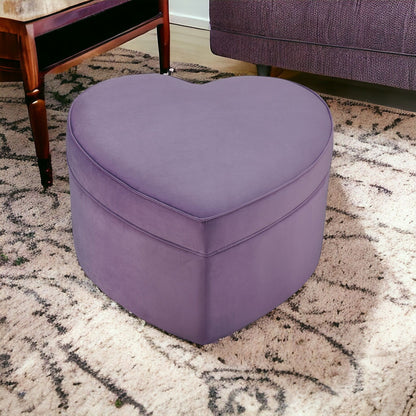 32" Purple Velvet Specialty Storage