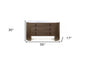 55" Brown Wood Three Drawer Dresser
