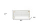 60" Gold and White Solid and Manufactured Wood Six Drawer Double Dresser