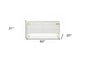 60" Gold and White Solid and Manufactured Wood Six Drawer Double Dresser