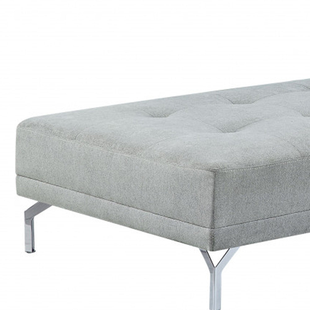 74" Gray Velvet Sofa And Toss Pillow With Black Legs