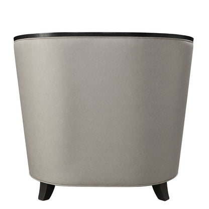 38" Beige and Black Fabric Barrel Chair And Toss Pillow