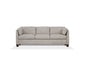 81" Light Gray Leather Sofa With Black Legs