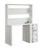 47" White Metal Writing Desk