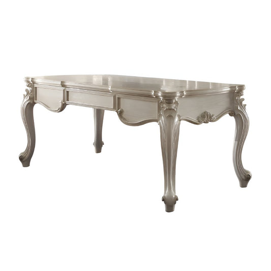 72" White Wood Executive Desk With Three Drawers