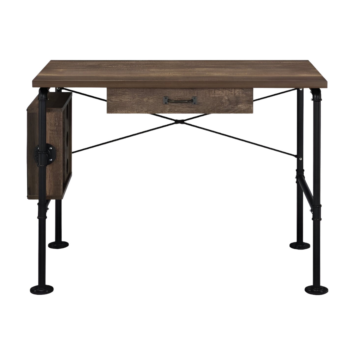 39" Brown and Black Writing Desk