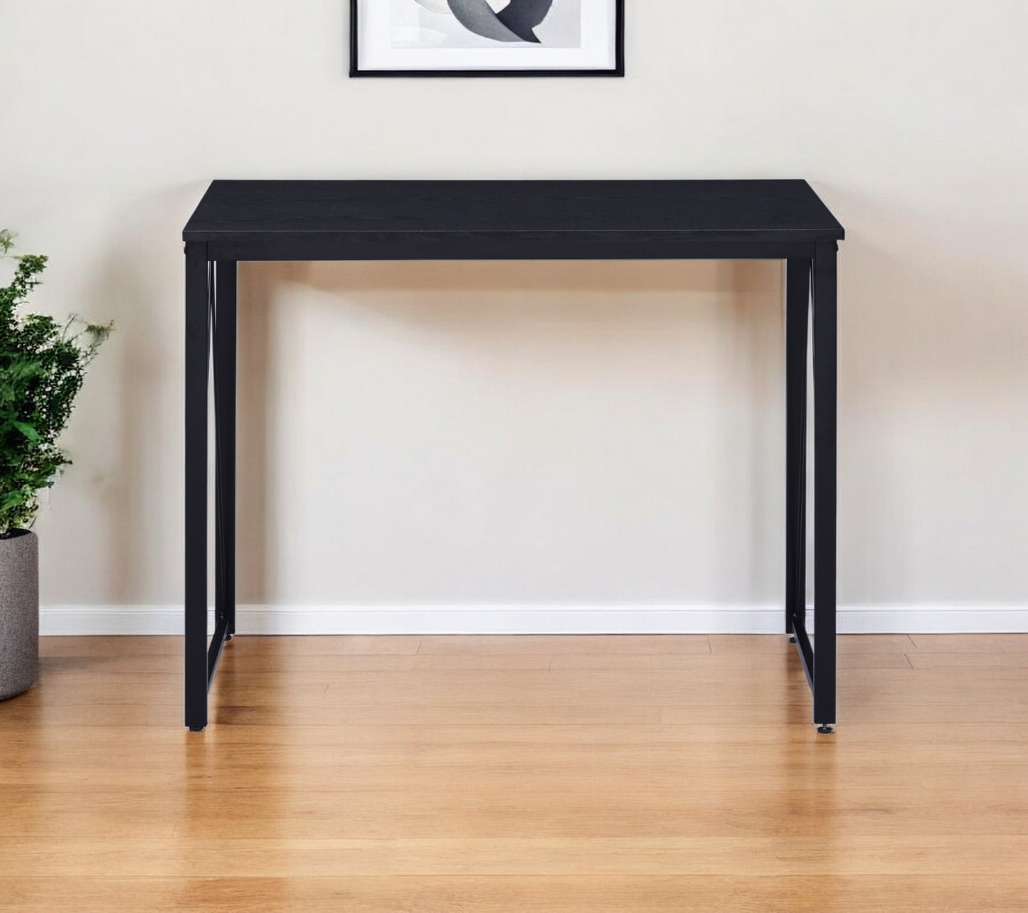 35" Black Writing Desk