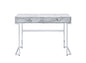 42" White Writing Desk With Two Drawers