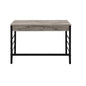 42" Brown and Black Writing Desk With Two Drawers