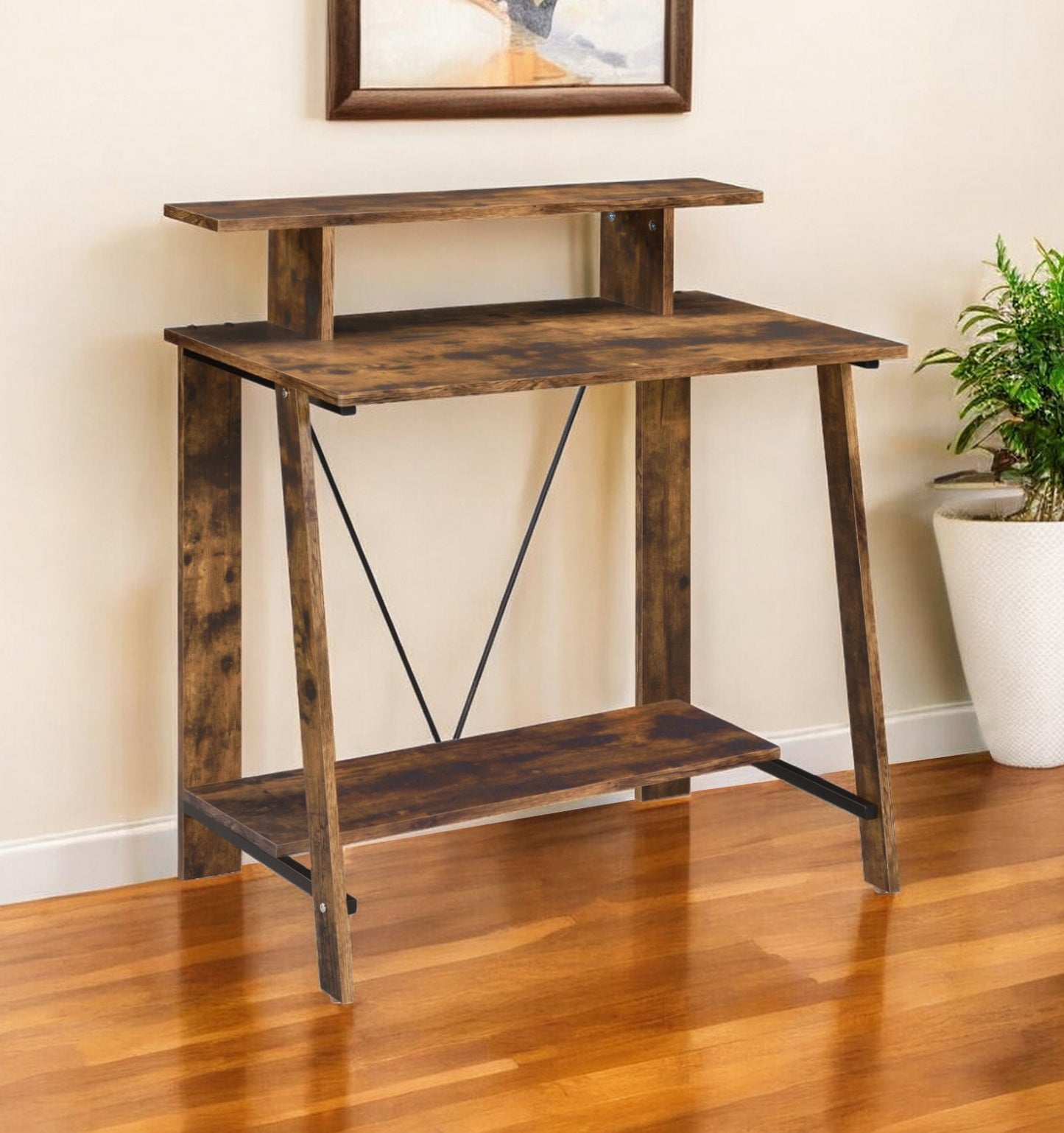 32" Brown Writing Desk