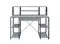 47" Gray and Black Computer Desk
