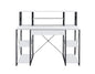 47" White and Black Computer Desk