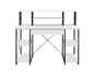 47" White and Black Computer Desk