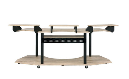 83" Natural and Black Music Recording Studio Desk