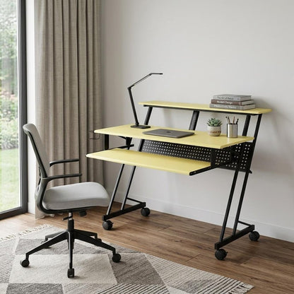 47" Yellow and Black Computer Desk