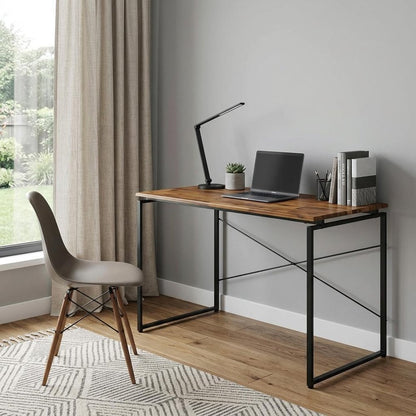 47" Brown and Black Writing Desk
