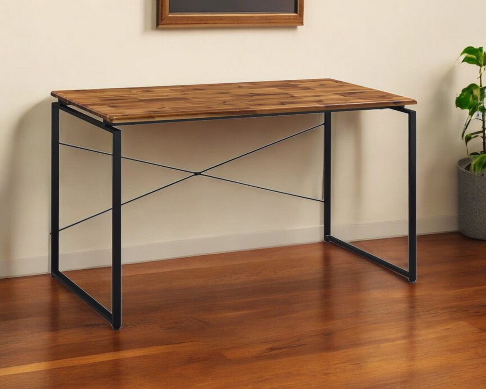 47" Brown and Black Writing Desk