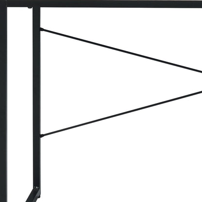 47" Antiqued White and Black Writing Desk