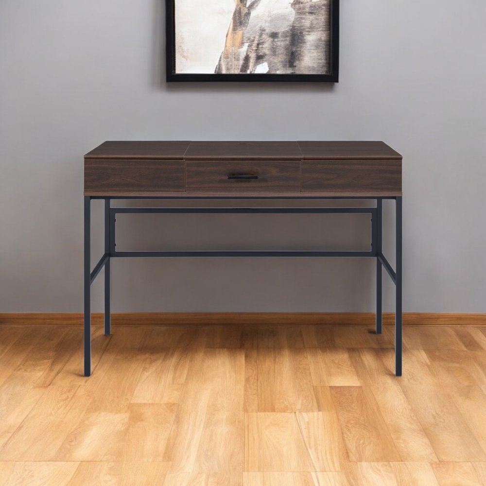 42" Brown and Black Writing Desk