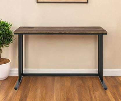 47" Brown and Black Writing Desk