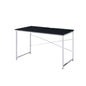 47" Black and Silver Writing Desk