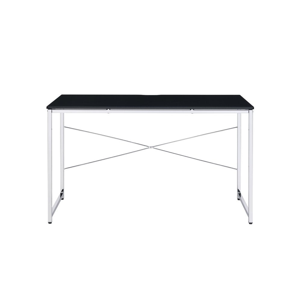 47" Black and Silver Writing Desk