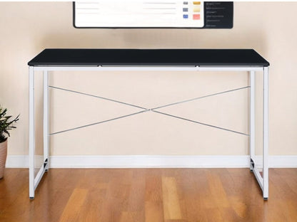 47" Black and Silver Writing Desk