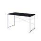 47" Black and Silver Writing Desk