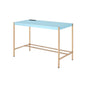 42" Baby Blue and Gold Writing Desk