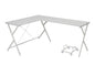 62" White L Shape Computer Desk