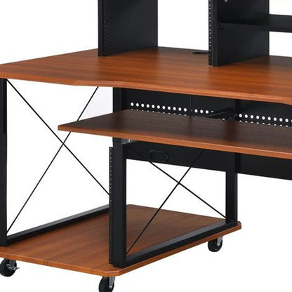 72" Brown and Black Music Desk