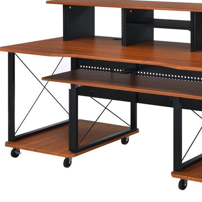 72" Brown and Black Music Desk