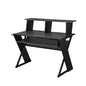 47" Black Wood and Metal Computer Desk