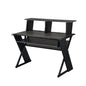 47" Black Wood and Metal Computer Desk