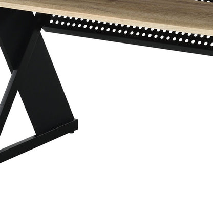 47" Natural and Black Music Desk