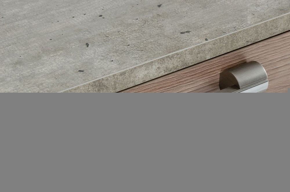 20" Brown And Gray Solid and Manufactured Wood Two Drawer Nightstand