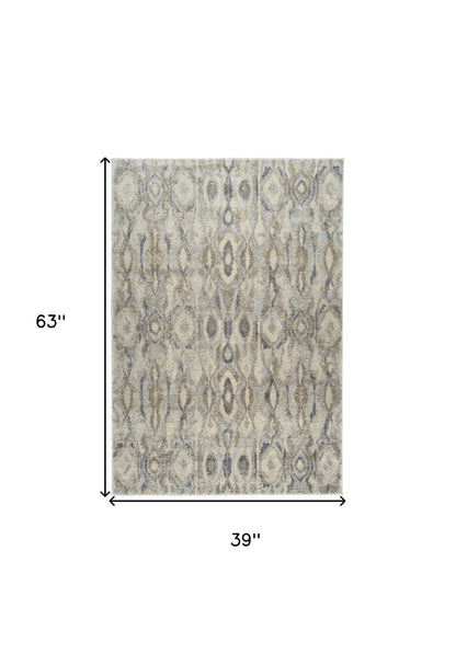 3' X 5' Grey Moroccan Area Rug