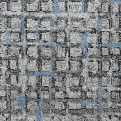 10' X 13' Grey Geometric Area Rug